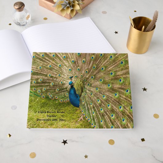 Peacock Afbeelding Gastenboek (Voorkant open)