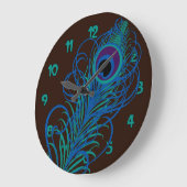 Peacock Afbeelding Grote Klok (Hoek)