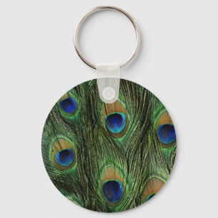 Peacock Afdrukken Sleutelhanger