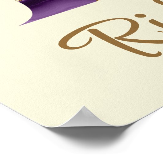 Peacock Agate Letter R Persoonlijk Poster (Hoek)