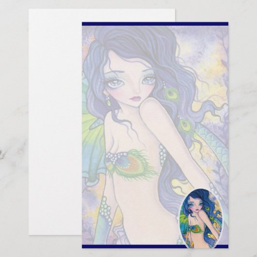 Peacock Allure - Stationery Briefpapier (Voorkant / Achterkant)