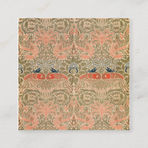 Peacock and Dragon (1878) van William Morris Vierkante Visitekaartje