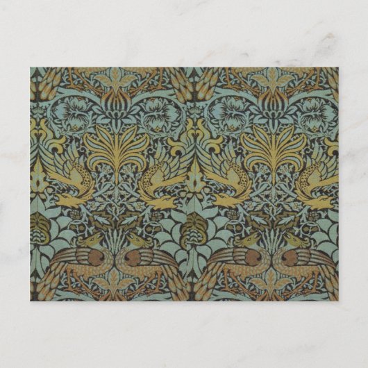 Peacock and Dragon Print, William Morris Feestdagenkaart (Voorkant)