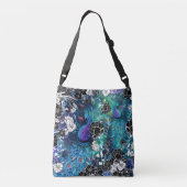 Peacock and Flowers Handbag Crossbody Tas (Achterkant)