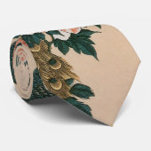 Peacock and Peonies by Hiroshige, Japanese Art Stropdas (Opgerold)