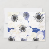 Peacock & Anemone Flowers Bat Mitzvah REPLY CARD RSVP Kaartje (Achterkant)