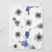 Peacock & Anemone Flowers Weddenschap Kaart (Achterkant)