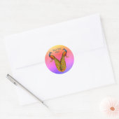 Peacock Animal Art - Gepersonaliseerd Ronde Sticker (Envelop)
