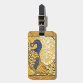 Peacock Antiek  kleurrijk Bagagelabel (Voorkant verticaal)