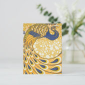 Peacock Antiek  kleurrijk Briefkaart (Staand voorkant)
