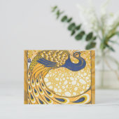 Peacock Antiek  kleurrijk Briefkaart (Staand voorkant)