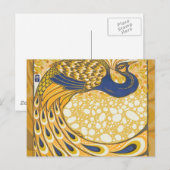 Peacock Antiek  kleurrijk Briefkaart (Voorkant / Achterkant)