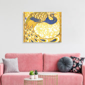 Peacock Antiek kleurrijk Canvas Afdruk (Insitu (Woonkamer))
