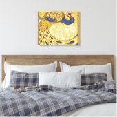 Peacock Antiek kleurrijk Canvas Afdruk (Insitu (Slaapkamer))