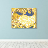 Peacock Antiek kleurrijk Canvas Afdruk (Insitu (Houten vloer))