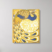 Peacock Antiek  kleurrijk Canvas Afdruk (Voorkant)