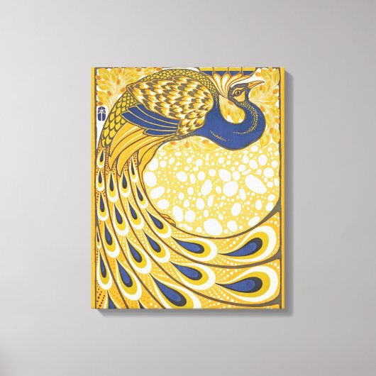 Peacock Antiek  kleurrijk Canvas Afdruk (Voorkant)