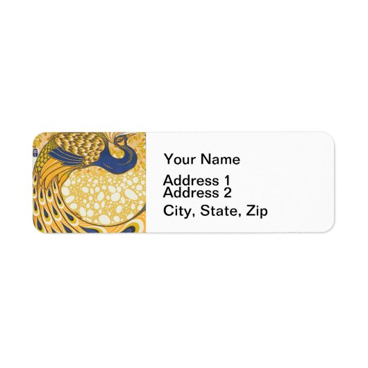 Peacock Antiek  kleurrijk Etiket (Voorkant)