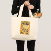 Peacock Antiek kleurrijk Grote Tote Bag (Voorkant (product))