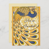 Peacock Antiek kleurrijk Kaart (Voorkant / Achterkant)