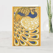 Peacock Antiek  kleurrijk Kaart (Voorkant)