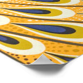 Peacock Antiek kleurrijk Poster (Hoek)