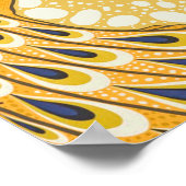 Peacock Antiek  kleurrijk Poster (Hoek)