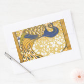 Peacock Antiek kleurrijk Rechthoekige Sticker (Envelop)