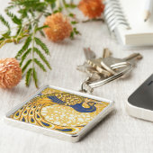 Peacock Antiek  kleurrijk Sleutelhanger (Zijkant)