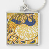 Peacock Antiek kleurrijk Sleutelhanger (Voorkant)