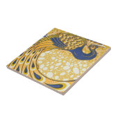 Peacock Antiek  kleurrijk Tegeltje (Zijkant)