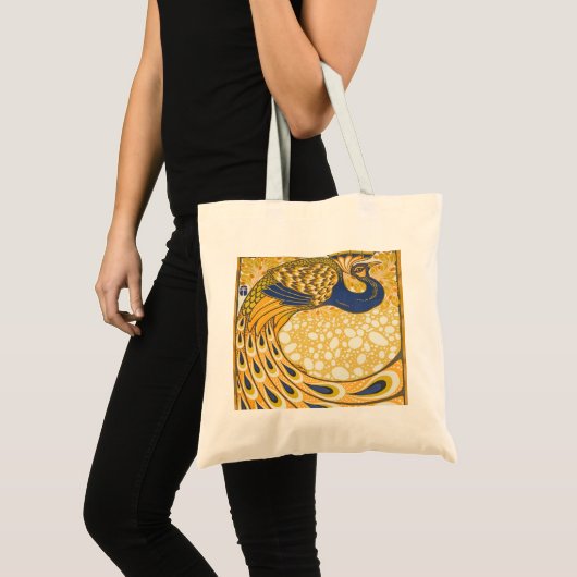 Peacock Antiek kleurrijk Tote Bag (Voorkant (product))
