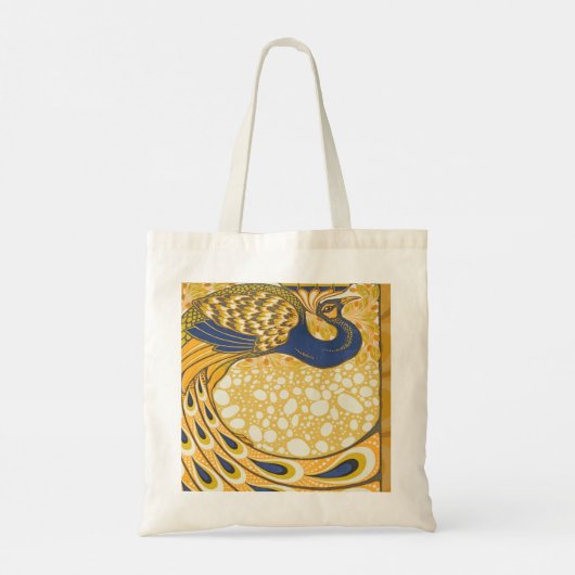 Peacock Antiek  kleurrijk Tote Bag (Achterkant)
