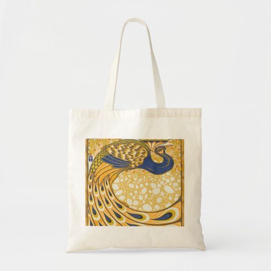 Peacock Antiek  kleurrijk Tote Bag (Voorkant)