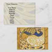 Peacock Antiek  kleurrijk Visitekaartje (Voorkant / Achterkant)