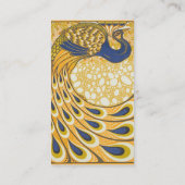 Peacock Antiek  kleurrijk Visitekaartje (Achterkant)