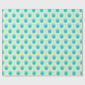 Peacock aqua green blue patterned wrap cadeaupapier (Vlak)