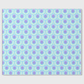 Peacock aqua green paars blue pattered wrap cadeaupapier (Vlak)