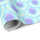 Peacock aqua green paars blue pattered wrap cadeaupapier (Rol Hoek)