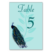 Peacock Aqua Table Kaart (Achterkant)