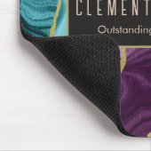 Peacock aquarel agaat V1 aanpasbaar Muismat (Hoek)