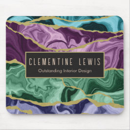 Peacock aquarel agaat v2 aanpasbaar muismat