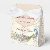 Peacock Arabisch patroon Indiaas huwelijksgunstcad Bedankdoosjes (Voorkant Zijde)