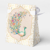 Peacock Arabisch patroon Indiaas huwelijksgunstcad Bedankdoosjes (Achterkant)