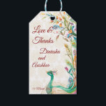 Peacock Arabisch patroon Indiaas huwelijksgunstcad Cadeaulabel<br><div class="desc">Peacock Arabian patroon Indische bruiloft gepersonaliseerd cadeau labels.</div>