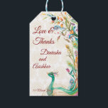 Peacock Arabisch patroon Indiaas huwelijksgunstcad Cadeaulabel<br><div class="desc">Peacock Arabian patroon Indische bruiloft gepersonaliseerd cadeau labels.</div>