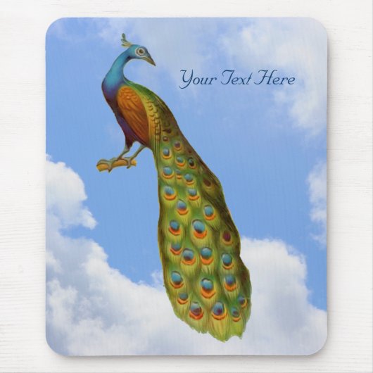 Peacock Art Animal Mousepad Muismat (Voorkant)