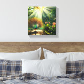 Peacock art canvas afdruk (Insitu (Slaapkamer))