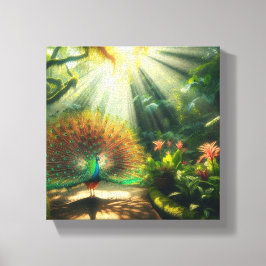 Peacock art canvas afdruk