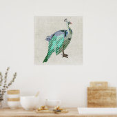 Peacock Art Canvas Poster (Keuken)